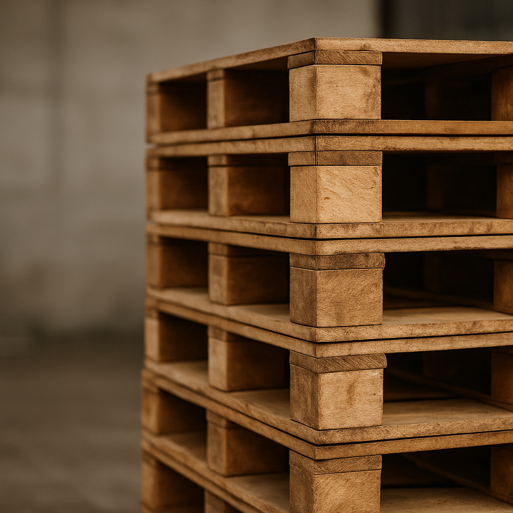 Wooden pallet close-up